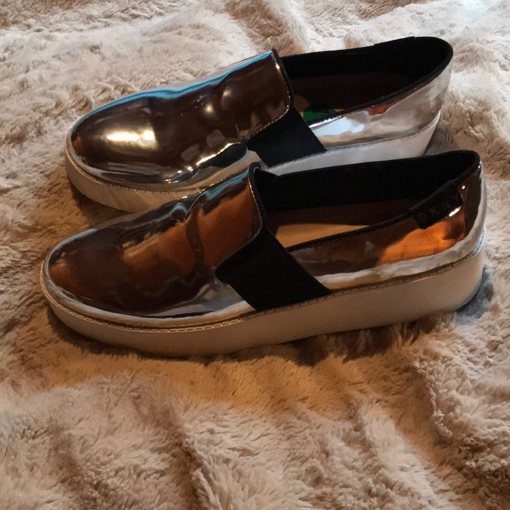 DKNY silver shoes